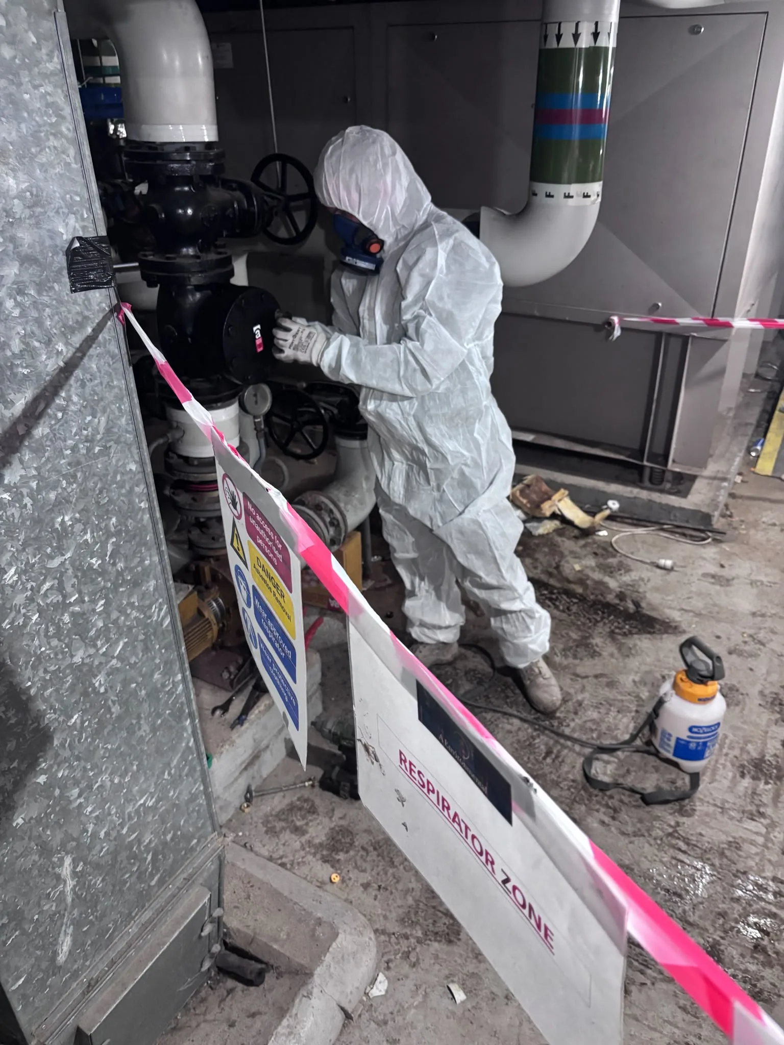 Asbestos artex removal from concrete soffit in Lewisham